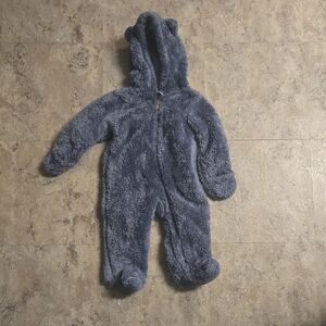 Carters Gray Full Fleece Suit